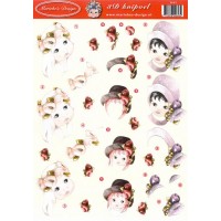 VBK2643 Marieke`s Design - meisjes met hoed